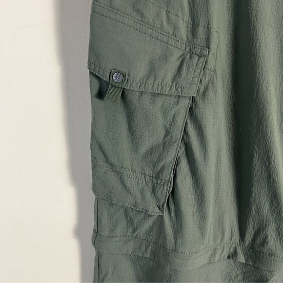 Prana Womens SZ 14 Green Convertible Cargo Hiking Pants Lightweight Straight leg - Picture 5 of 12